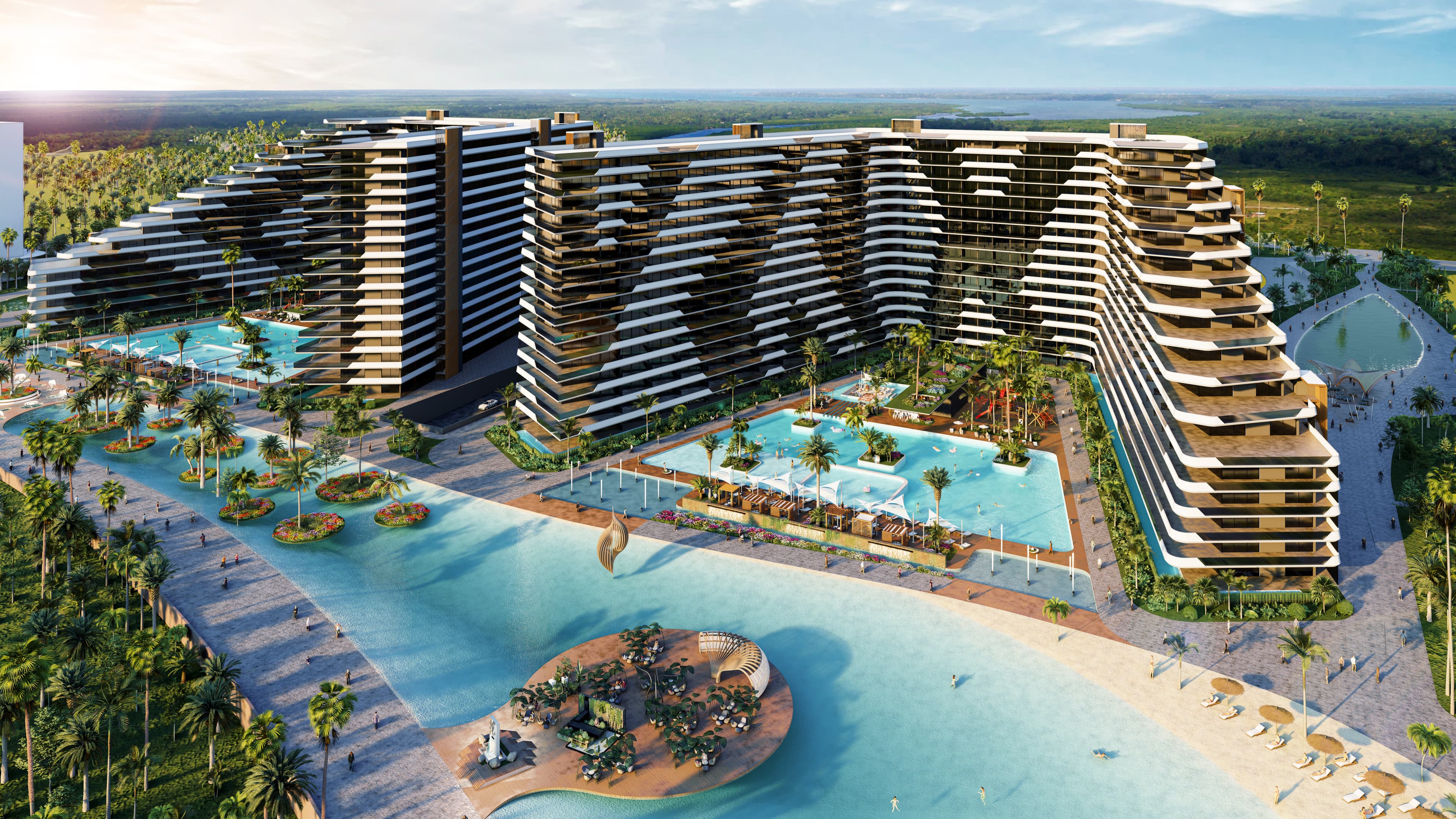 Horizon View - departamentos y penthouses de lujo sobre el farallón con vista al mar Caribe en Larimar City, Punta Cana