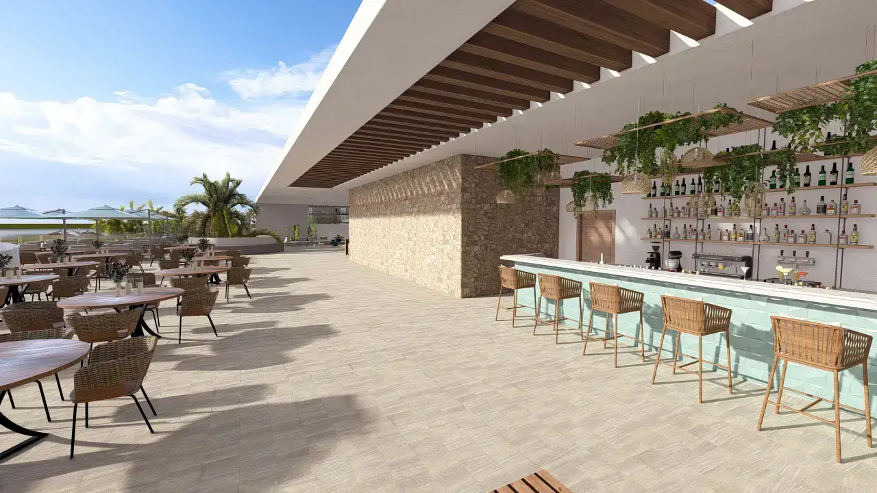 Restaurante Limoncello en Larimar City — bar y zona VIP