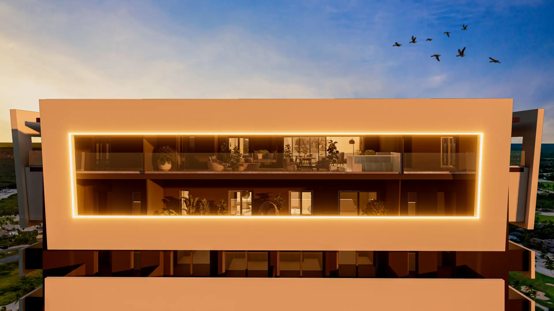 Prime Towers — vista desde la terraza del penthouse